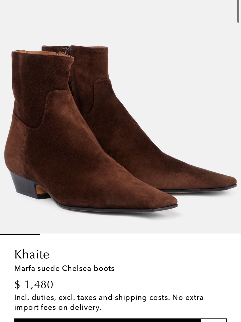 Khaite Marfa brown Suede Ankle Boots - 36.5